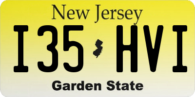 NJ license plate I35HVI