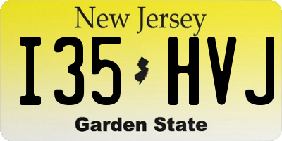 NJ license plate I35HVJ
