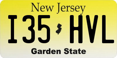 NJ license plate I35HVL
