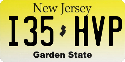NJ license plate I35HVP