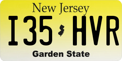 NJ license plate I35HVR