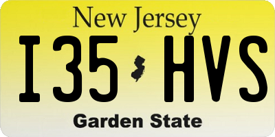 NJ license plate I35HVS