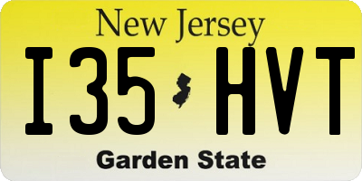 NJ license plate I35HVT