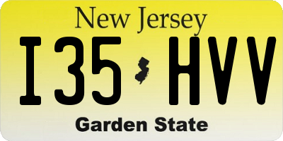 NJ license plate I35HVV