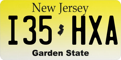 NJ license plate I35HXA