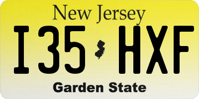 NJ license plate I35HXF