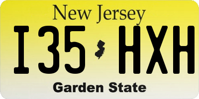 NJ license plate I35HXH