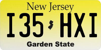 NJ license plate I35HXI