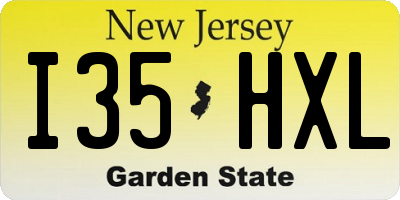 NJ license plate I35HXL