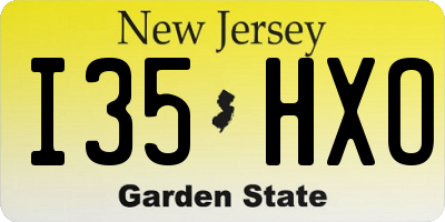 NJ license plate I35HXO