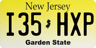 NJ license plate I35HXP