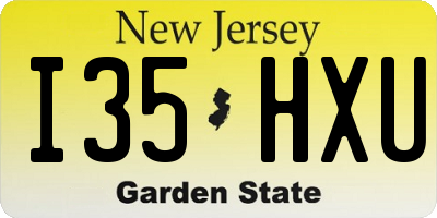 NJ license plate I35HXU