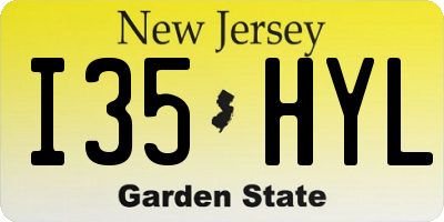 NJ license plate I35HYL