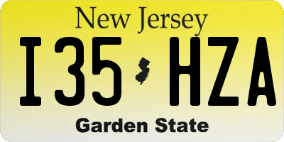 NJ license plate I35HZA