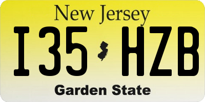 NJ license plate I35HZB