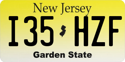 NJ license plate I35HZF