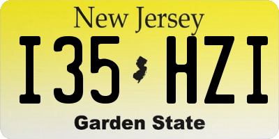 NJ license plate I35HZI