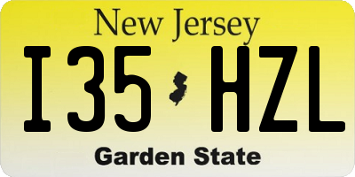 NJ license plate I35HZL