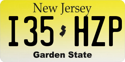 NJ license plate I35HZP