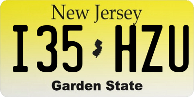 NJ license plate I35HZU