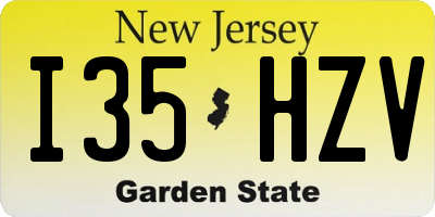NJ license plate I35HZV