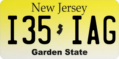 NJ license plate I35IAG