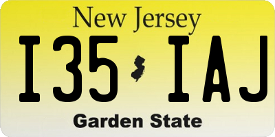NJ license plate I35IAJ