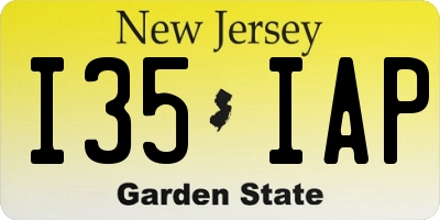 NJ license plate I35IAP