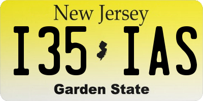NJ license plate I35IAS