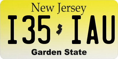NJ license plate I35IAU