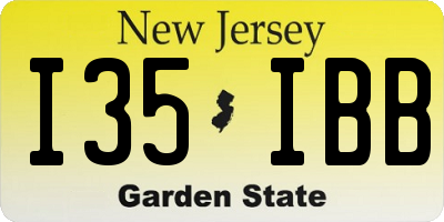 NJ license plate I35IBB