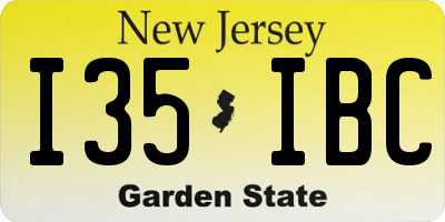 NJ license plate I35IBC