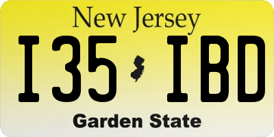 NJ license plate I35IBD