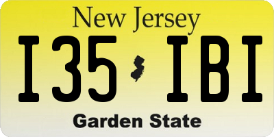 NJ license plate I35IBI