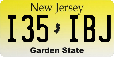 NJ license plate I35IBJ