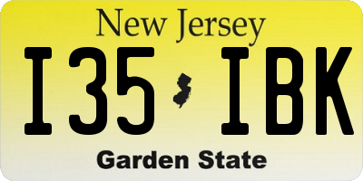 NJ license plate I35IBK