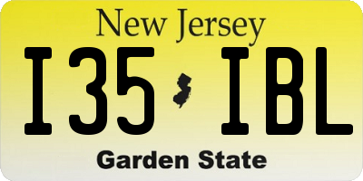 NJ license plate I35IBL