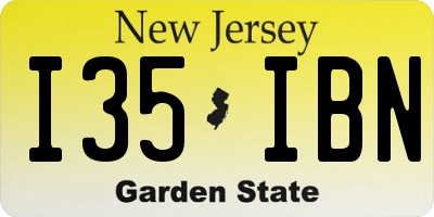 NJ license plate I35IBN