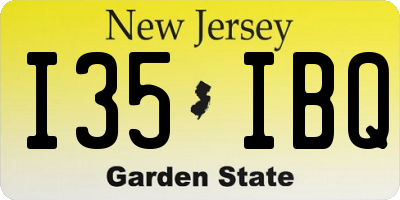 NJ license plate I35IBQ