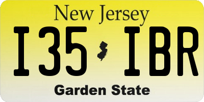 NJ license plate I35IBR