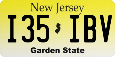 NJ license plate I35IBV