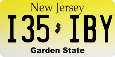 NJ license plate I35IBY