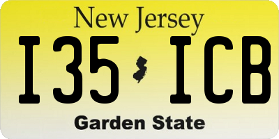 NJ license plate I35ICB
