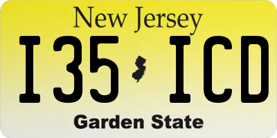 NJ license plate I35ICD