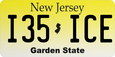 NJ license plate I35ICE