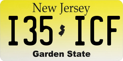NJ license plate I35ICF