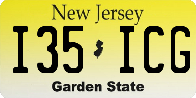 NJ license plate I35ICG