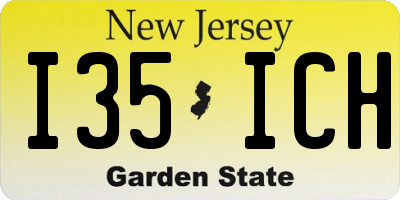 NJ license plate I35ICH