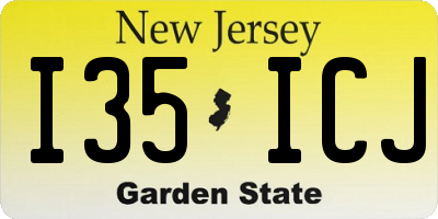 NJ license plate I35ICJ