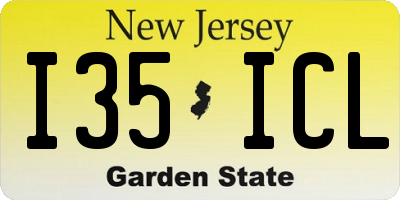 NJ license plate I35ICL
